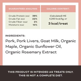 Primal Freeze Dried Dog Treats, You Maple My Day; Pork & Maple with Goat Milk, Grain Free Training Treats for Dogs, 2 oz (Pack of 2)