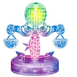 Graces Dawn® Crystal Twelve Constellations Deluxe 3D Puzzle Colorful Crystal Decoration (Libra)