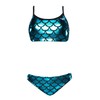 TYR Womens Mermaid Wingback 2 Piece Swimsuit Bikini Set, Turquoise,