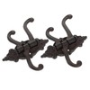 NOLITOY 2pcs Antique Iron Wall Mounted Hooks Swivel Arms Design