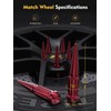 MIKKUPPA 1/2-20 Wheel Spike Lug Nuts, 20pcs Red Spike Lug