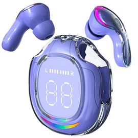 TWS AI Language Translator Earbuds Real Time, Supports 144 Languages, Earphone 3-in-1 Accents，Headphones Language Earbud Translators Bluetooth & APP for Travel, Business, and Learning（Purple）