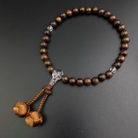 WONDERFUL LOTUS Lotus Flower Prayer Beads for Kids, Boys, Middle School Students, Elementary School Students, Tiger Sandalwood 0.3 inch (8 mm), 33 New Crystal Tailored, Funeral, Ordinary Ordinary Bon