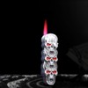 BEUIWJHE Torch Lighter, Unique Metal Skull Design, Refillable and Adjustable,