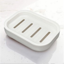 LOORMEI Moisture-Proof and Mold-Proof Soap Dishes Holder - With a draining function, Suitable for Bathroom and Travel Convenience, with a Non-Slip Design to Keep Soap Dry for a Long Time (White)