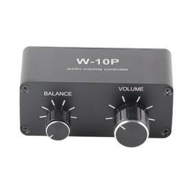 Mini Stereo Audio Volume Controller Sound Control Box with Solid Aluminium Alloy Shell for DVDs CDS MP3s TVS Mobile Phones Computers Tablets Turntables Sound Cards Guitars