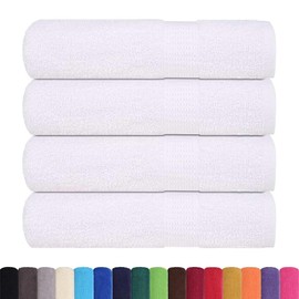 vidaXL Hand Towels, White, 50 x 100 cm, 360 g/m², 100% Cotton, Bath Towel, Face Towel, Guest Towel, Bath Towel Set, Hotel Towel