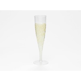 Regalzone ™ 20 x Clear Plastic Champagne Flute Glasses 160ml UK CA Marked at 125ml. Perfect for Weddings, Parties and Outdoor and Indoor Events
