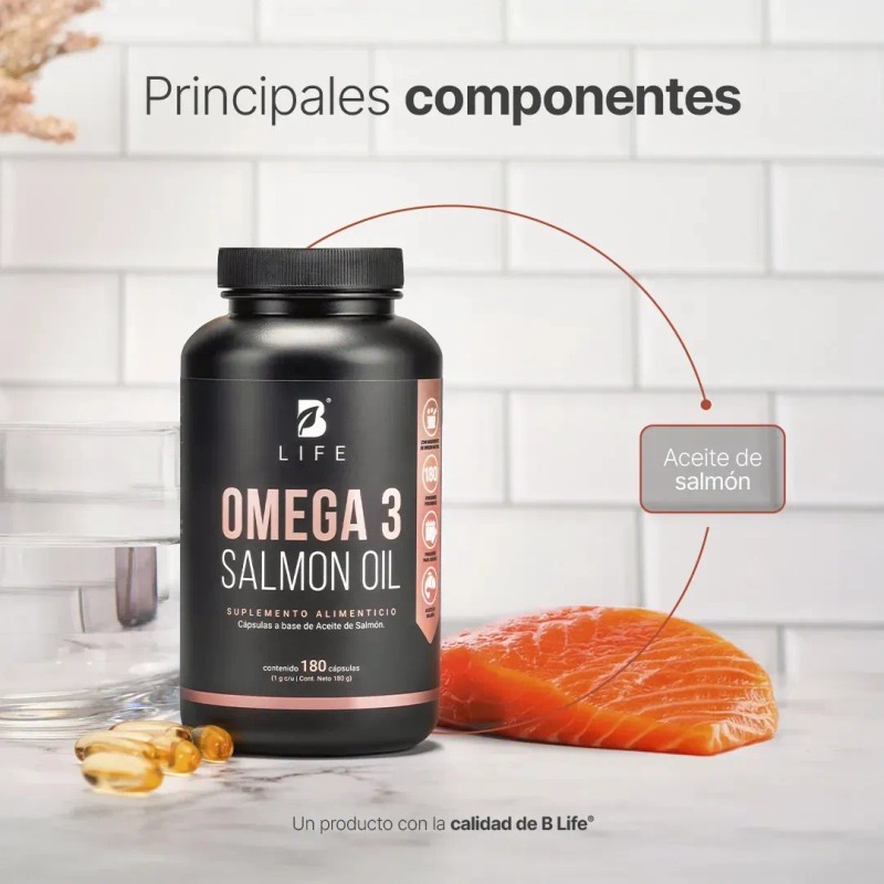 Omega Aceite Salmón Epa Dha 180 Cápsulas Life