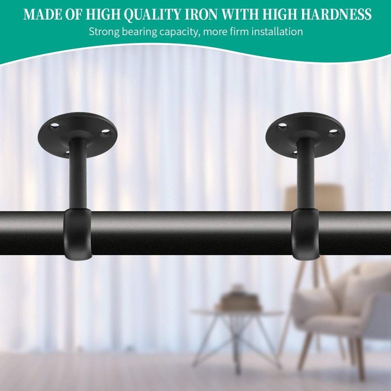 Anndason Curtain Rod Ceiling-Mount Bracket Curtain Rod Brackets Curtain Rod