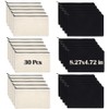 30Pcs Canvas Zipper Pouch Bags, FHDUSRYO DIY Craft Blank Makeup