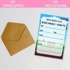 VGoghex Pixel Party Invitations for Boys Girls Kids, 20 PCS