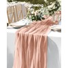 Pureegg 6-Pack Cheese Cloths Table Runner, 120'' Boho Table Cloth