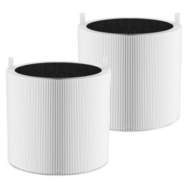 2 Pack Blue Pure 411i Max and 411a Replacement Filters Compatible with Blueair 411i Max and 411a Max Air Purifier, Blue Pure F4MAX Particle H13 True HEPA and Activated Carbon Filter