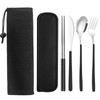 Reusable Utensils with Case, Travel Silverware Set with Case, 18/8