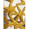 Mazeology 11” Diameter Cast Resin Decorative Shiny Gold Starfish Centerpiece