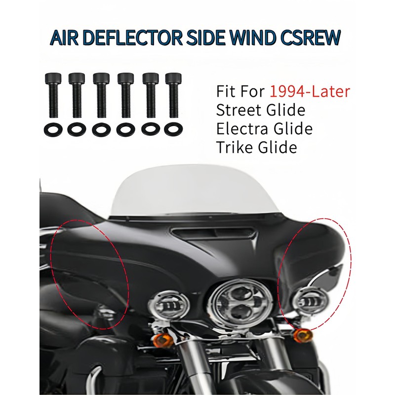 YAORISE 42Pcs Motorcycle Fairing Bolt Kit, Stainless Steel Batwing Windshield
