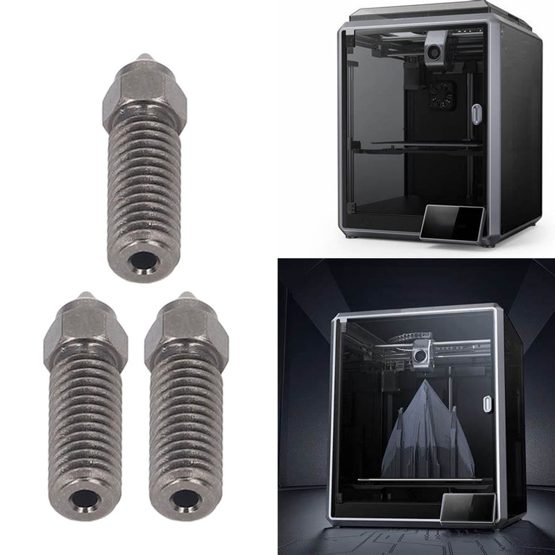 3PCS Hardened Steel Nozzles High Flow Nozzle Kit 3D Printer