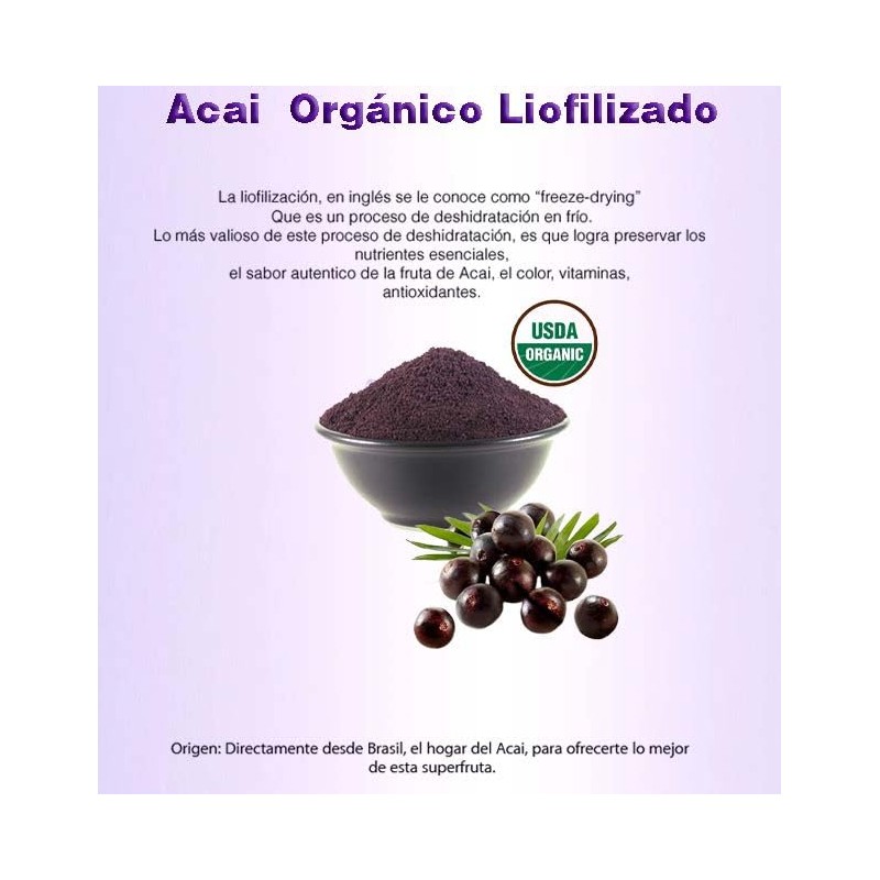 Nature's Blessings Acai en Polvo Orgánico Liofilizado 110g (freeze-drying) -