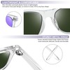 Joopin Oversized Square Sunglasses Mirrored Shades for Women Men Clear