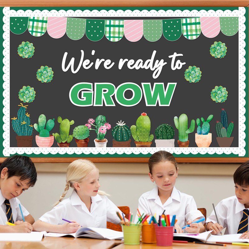 Cactus Bulletin Board Greenery Classroom Decorations Succulent We’re Ready to