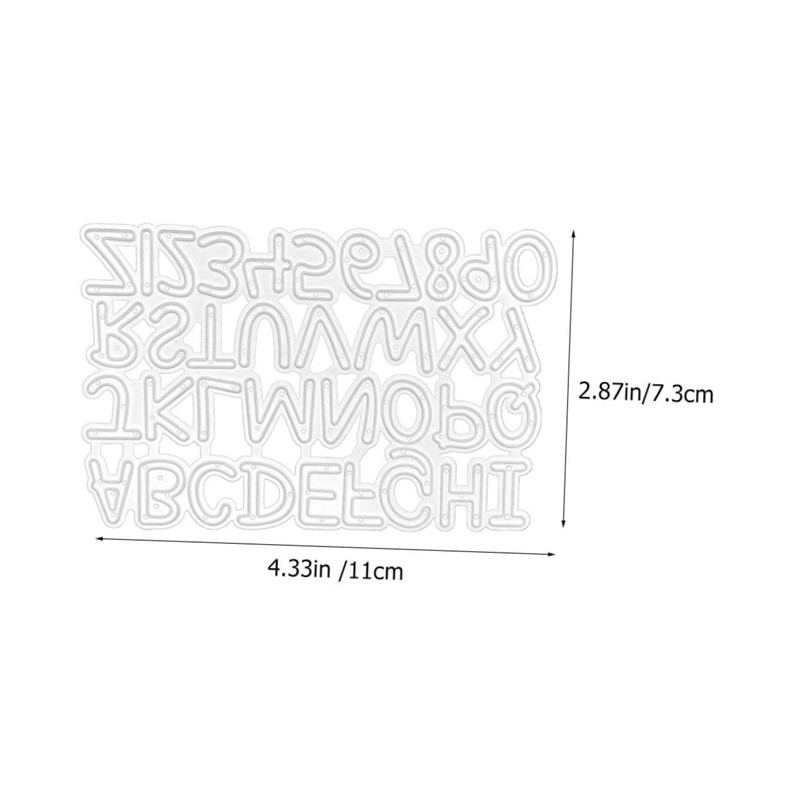 TEHAUX Alphabet Shaped Cutting Dies Carbon Steel DIY Stencils for