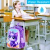 UFNDC 3PCS Cat Preschool Backpack, 16" Cute Moon Bookbag with