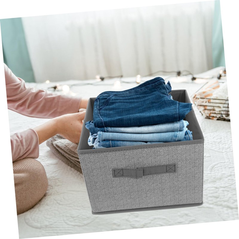 Ciieeo Square Sundries Storage Case Non Woven Fabric Organizer Bin