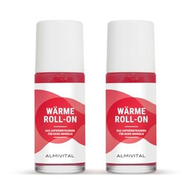 ALMIVITAL 2-er Set Wärme Roll-On to go | Um Verspannungen & Blockaden zu lösen | Verbessert die Durchblutung | Lindert Schmerzen | Natürliche Pflanzenextrakte | Ideal für unterwegs | á 50ml