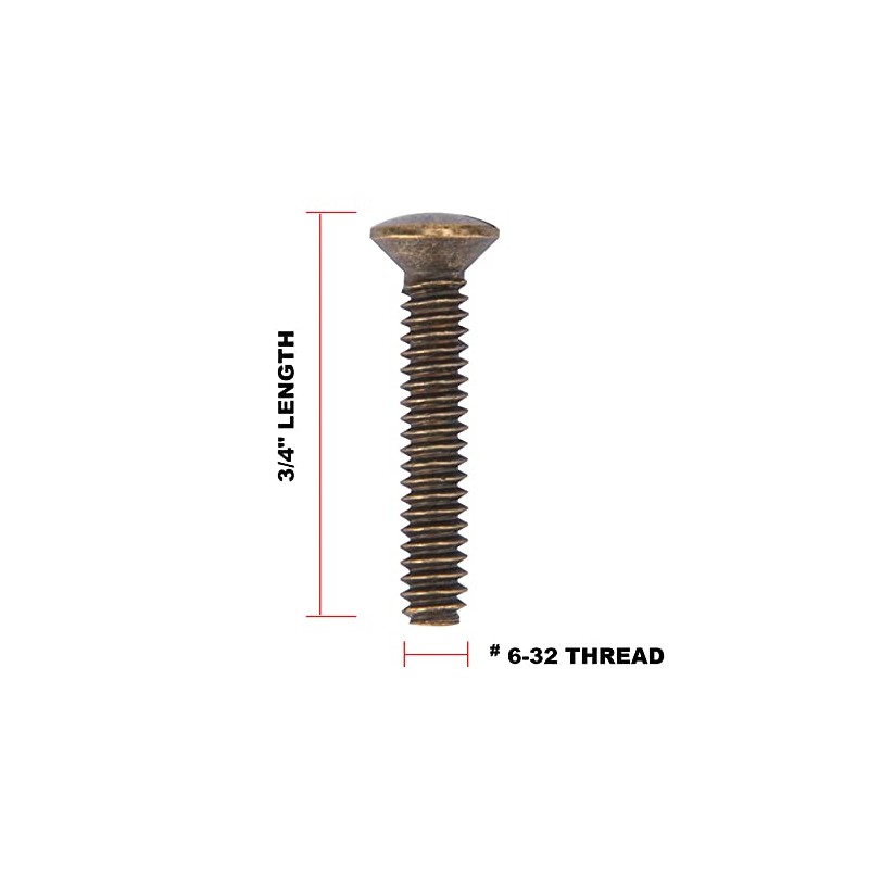 Henne Bery 3/4" Long 6-32 Thread, Oval Head Milled Slot