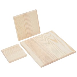nbeads Pack of 3 Square Display Base Wooden Jewellery Tray Jewellery Display Stand for Retail Jewellery Shop Display, 7/10/15 cm