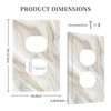 CKHTER White Gray Gold Marble Outlet Covers Light Switch Cover
