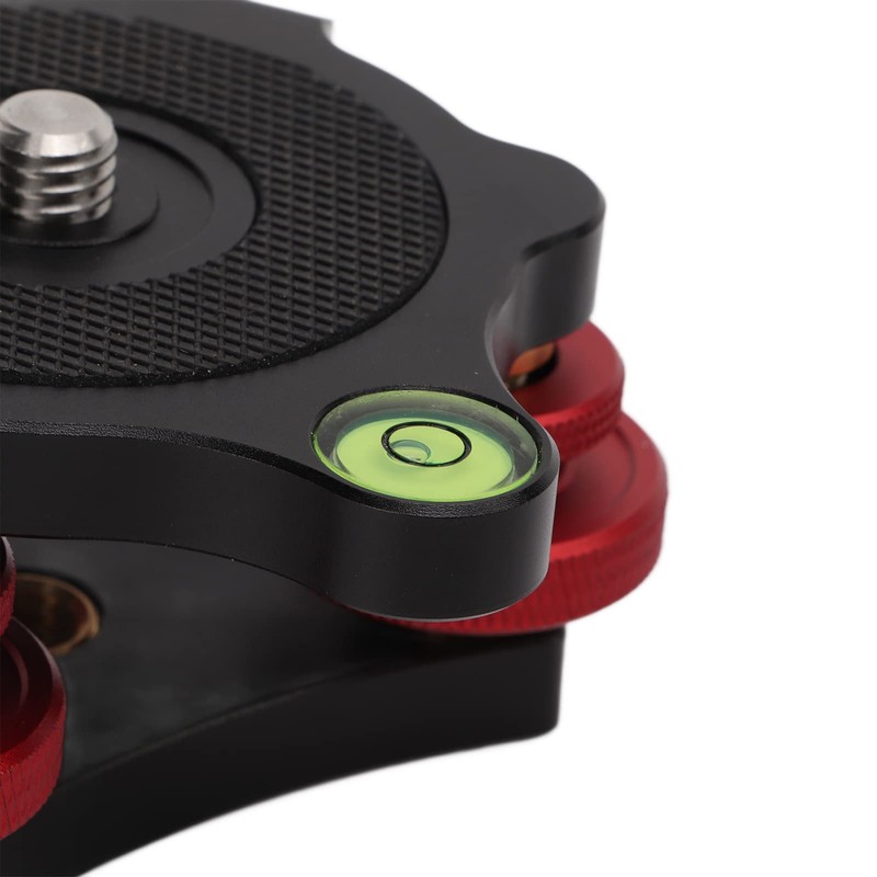 LP‑64 Camera Tripod Leveling Base, Triple Wheel Leveler Bubble Level