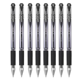 uni-ball UM-151 Signo Gel Grip Rollerball Pen - 0.7mm - Black Ink (8)
