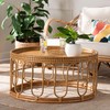bali & pari Phoenix Natural Rattan Coffee Table, One Size,