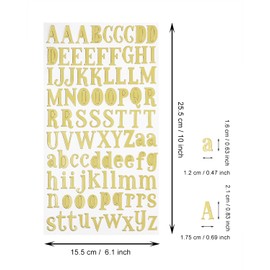PPhtony 176PCS Gold Letter Stickers Graduation Alphabet Stickers Decals for Graduation Cap Gifts Scrapbooking Balloons Greeting Cards Envelopes DIY Craft Art Projects Wedding Party Home Decorations