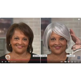 LUXHAIR by Sherri Shepherd Short Layered Bob Wig, LIGHT ASH BROWN