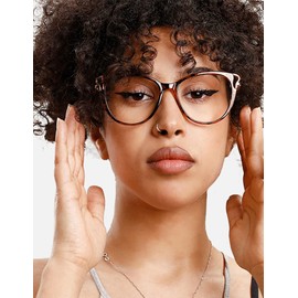 Firmoo 2022 New Blue Light Blocking Reading Glasses 1.0, Cat Eye Computer Readers Glasses, Bluelight Blocker Eyewear Anti Glare/Fatigue for Women/Men, Pattern