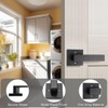 NIZADO Matte Black Dummy Door Handles 2 Pack, Square Single