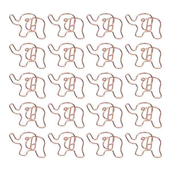 20pcs Elephant Shapes Paper Clips Animal Paper Clips Iron Office