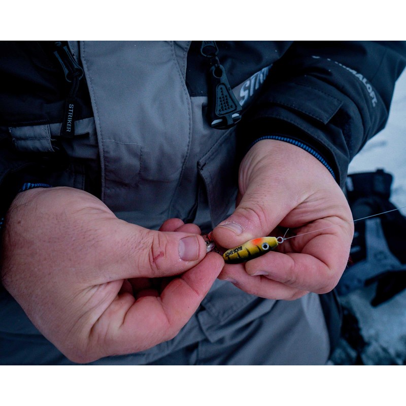 Northland Fishing Tackle Buck-Shot Ice Fishing Rattle Spoon, Clown, 1/16