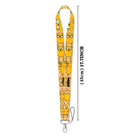 Pinstant Jake The Dog Finn Come Along With Me Adventure Time Cartoon Animated TV Show 17.7" Neck Lanyard Keychain Holder ID Badge Mobile Phone Pin Strap