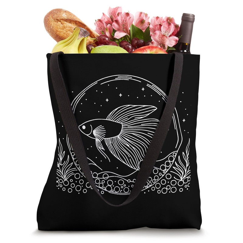 Line Art Fish & Ichthyologist Celestial Pearl Danio Tote Bag
