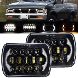 Unbranded PAIR Brightest 5X7" 7x6inch Rectangle LED Hi/Lo Headlight DRL for Toyota Pickup