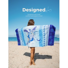 Diveblues Microfiber Beach Towel Fast Drying, Extra Large 71" x 32" Sand Free Beach Towel Super Lightweight Towels for Swimming Pool, Camping, Picnic, Yoga Gym Sports