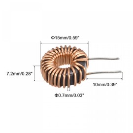 sourcing map Toroid Inductance Copper Coil Vertical Inductor 47uH 5A for DIY Circuit Board Pack of 5