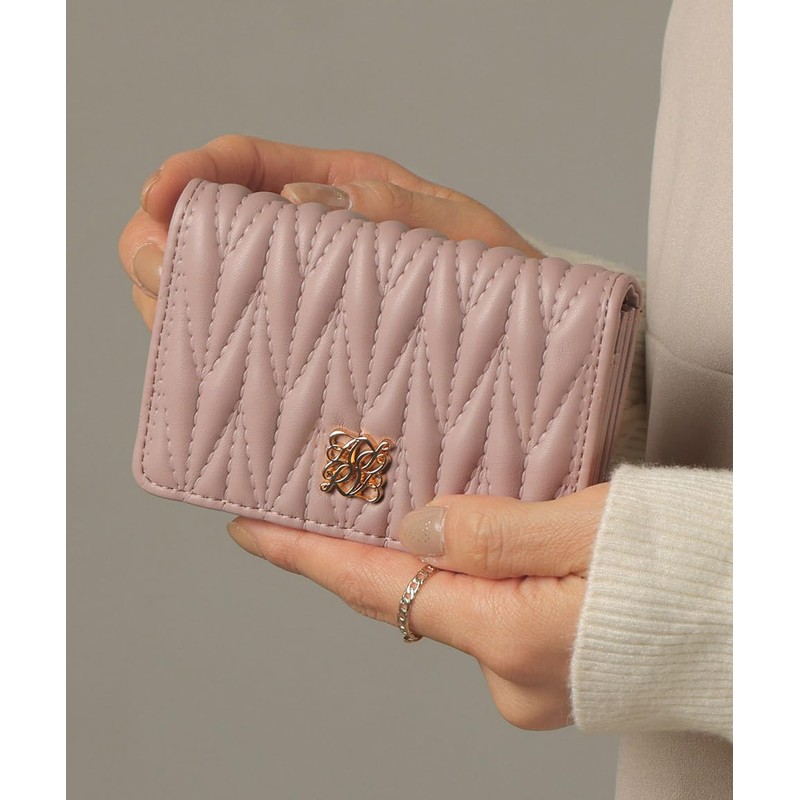 [アルトローズ] ピンク 名刺入れ レディース キルティング 2ポケット 名刺ケース 名刺ホルダー 20枚 30枚