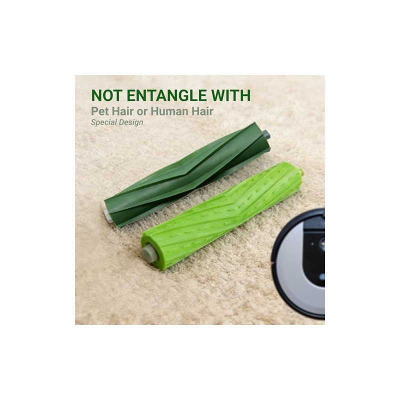 2 Sets Replacement for iRobot Roomba Replacement Parts, Rubber Roller