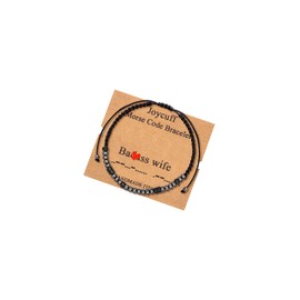 JoycuFF Wife Gifts from Husband Morse Code Bracelets for Women Funny Secret Message Birthday Valentine's Day Jewelry for Her