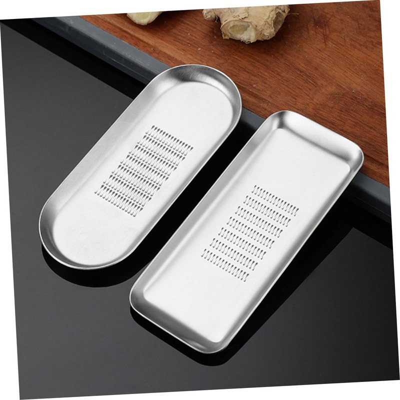Ciieeo 2pcs Stainless Steel Ginger Grater Premium Kitchen Tool for
